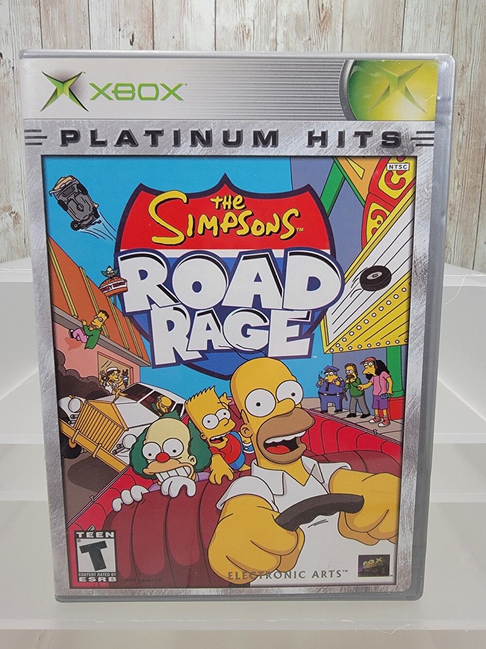 Simpsons Road Rage Platinum Hits (Microsoft Xbox, 2001) With Manual - Tested